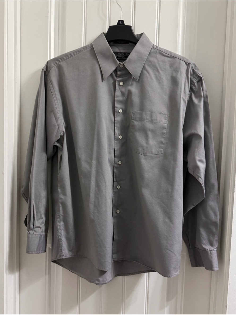 Forsyth Private Collection Men’s Gray Long Sleeve Button Front Dress Shirt 17